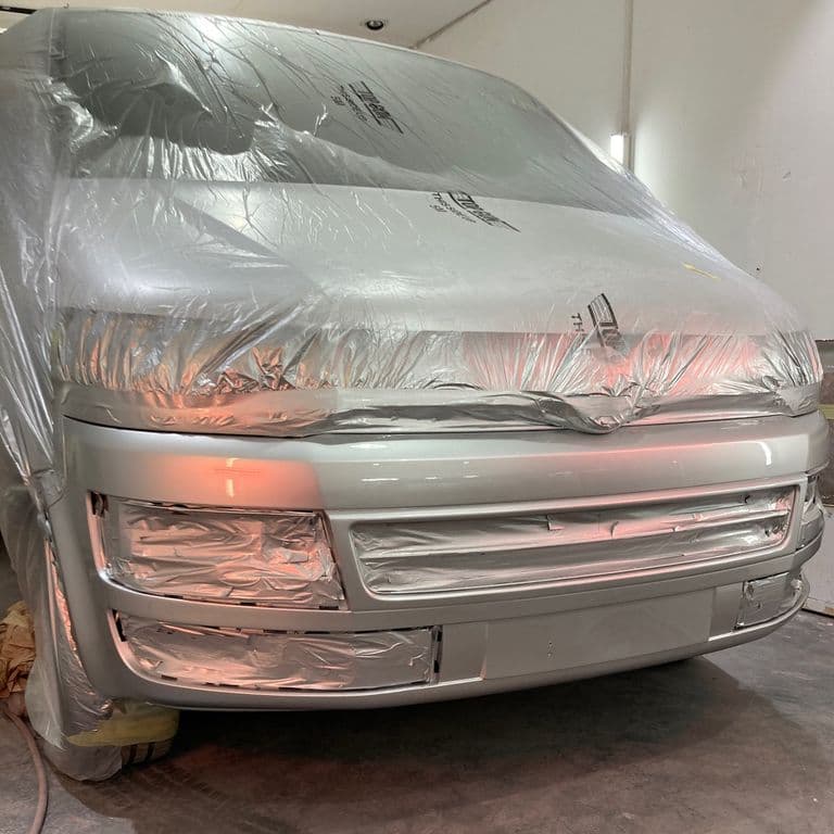 Automotive paintwork in progress